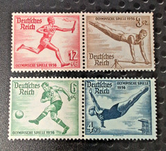 Scott #82-83-84-86 German 1936 Berlin Olympics 4 Stamp Set MNH