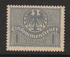 Germany 1920s 1m Tax Revenue MNH / Wmk Quadfoil – S45020