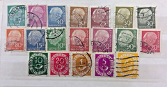 West Germany Used Postage Stamps Heuss Posthorn A Small Lot Collection