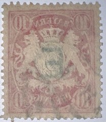 Travelstamps: 1908 Germany Bayern Railway Official Overprint Stamp #O3 Used 10pf
