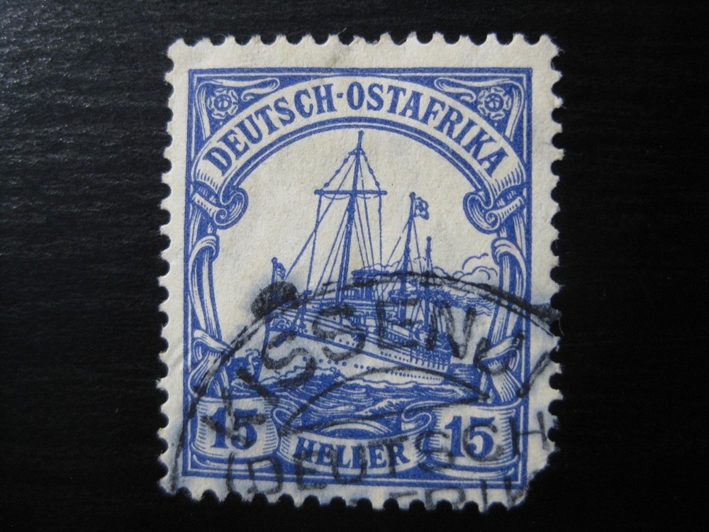 EAST AFRICA GERMAN COLONY used Kaiser Yacht stamp w/ „Kissenji“ cancel!