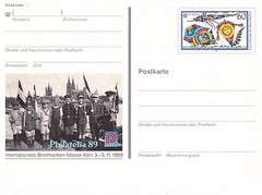 Germany 1989 60pf Philatelia Koln Postal card Unaddressed VGC