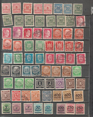 Germany lot of 72 MNH MH and used stamps cancels locations dates cities