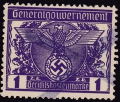 Lot-R Stamp Germany Poland Revenue WWII Court Document Fee Selection Used