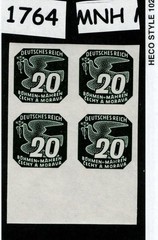 MNH stamp block Sc P17 Newspaper German Occupied Czechoslovakia WWII 1943 #1764