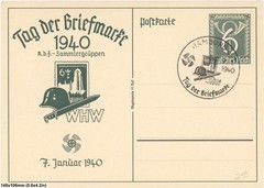 Germany 1940 Tag Der Briefmarke WHW Postal Card With Special Cancel
