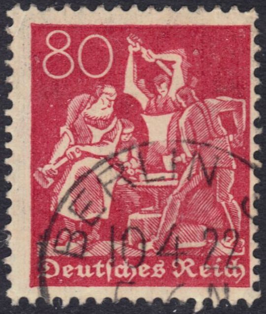 GERMANY 145 – Iron Workers „1921 Carmine Rose“ (pc13309)