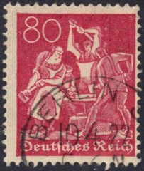 GERMANY 145 – Iron Workers „1921 Carmine Rose“ (pc13309)