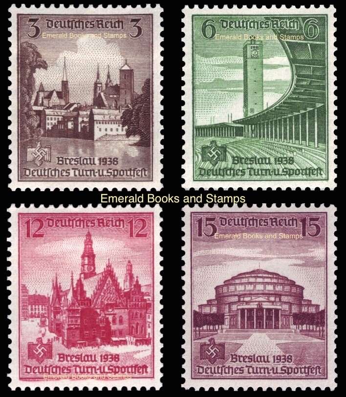EBS Germany 1938 – Athletics Championships – Breslau – Michel 665-668 – MH*