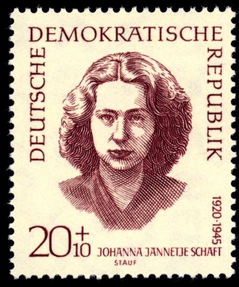DDR #Mi883 MNH 1962 Nazi Fascist Victim Johanna Jannetje Schaft [B86]