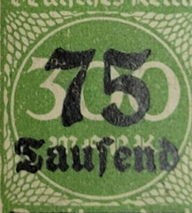 GERMANY ~ Deutrches Reich ~ 75 Saufend/300 Mark ~ Cancelled/Posted ~ c.1923