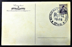 WIEN AUSTRIA POSTCARD 1938 ANSCHLUSS PLEBISCITE SPECIAL CANCEL HERZMANSKY