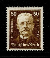Germany Postage Stamp – 1927 – #B22 – MH – Hindenburg