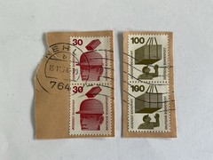28 Germany stamps in 14 pairs~1951-2015~Accident prevention~flowers~water~Macke