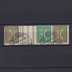 GERMANY 1921, Mi# KZ9 & W19, Gutter pair from booklet, Used