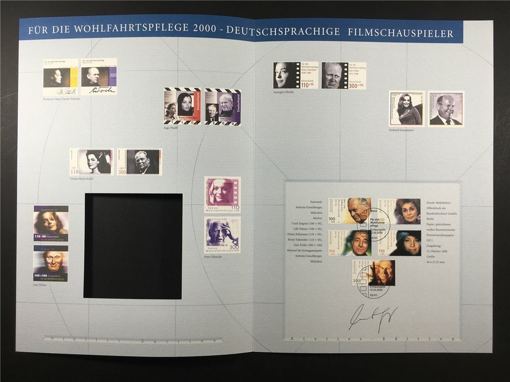 GERMAN POST ART-EDITION 2000/37 FILMACTRESS LILLI PALMER
