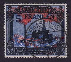 SAAR 1921 Views 5f on 25m Surcharge SG 83 Used (CV £60)