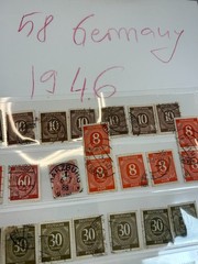 58 VINTAGE STAMPS GERMAN 1940s used rare stamp lot old Germany bundle post wwii