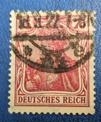 Stamp Germany Reich Germania 75 Pfennig 1922 Infla Mi. Nr. 197 a [🇩🇪36667]