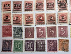 Lot of 100+ Germany 1922-23 Hyperinflation Millionen Milliarden Dienstmarke