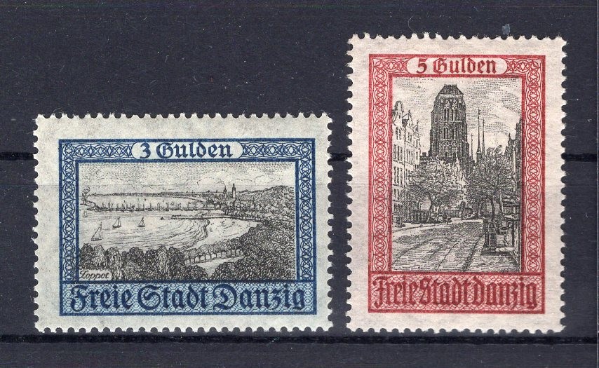 Danzig 209/10 Mint With Hinged Stamp MH (82175