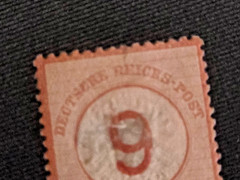Germany Reich 1874 Mi 30 9 Kreuzer Surcharge Large Shield Mint Hinged FAULT MH