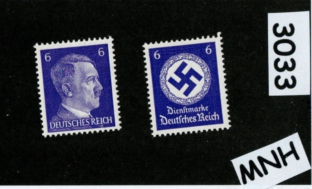MNH stamp set Hitler & WWII Swastika 1941 & 1942 PF06 Third Reich Germany #3033