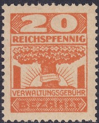 Stamp Germany Revenue WWII Reich VERWALTUNG BEZAHLT Management Fee 20-30pf MNH