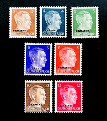 GERMANY Stamp Lot – 1941 WWII Ukraine Occupation Adolf Hitler Mint r37