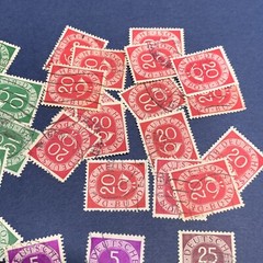 GERMANY 1950’s LOT OF 75 POSTHORN STAMPS, INVESTOR LOT