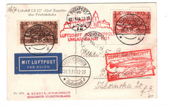 GRAF ZEPPELIN *SAAR* Air Mail Card UNGARNFAHRT 1931 Hungary Budapest KZ37