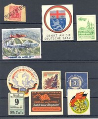 GERMANY-32 ST + 1 BL BACK OF BOOK- -POSTER STAMPS– REVENUES ETC.. -F/VF