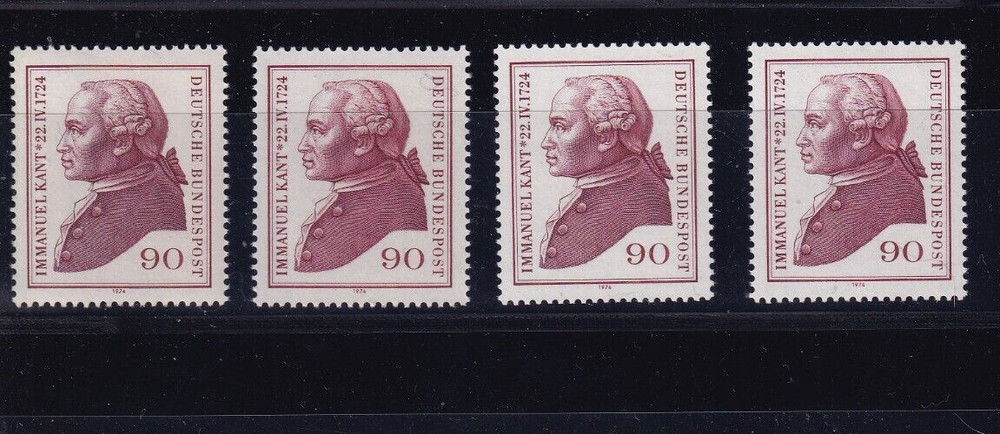 Bundesrepublik MNH ** 808 SC 1144 Immanuel Kant (4x)