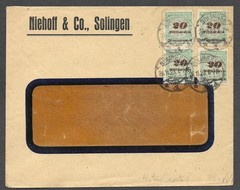 Germany Inflation Stamp Cover Highest Rate ! 80 Billion Marks ! Window Pane