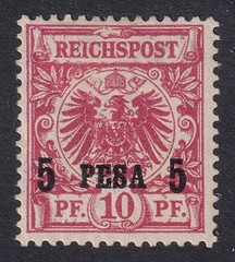 GERMAN EAST AFRICA 1893 Overprint 5p on 10pf Rose SG 3 MH/* (CV £120)