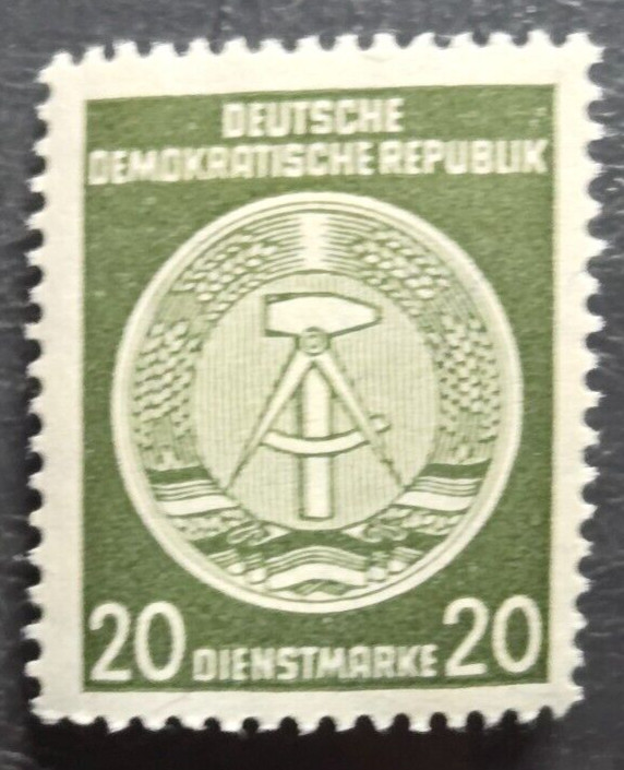 Stamp DDR 1956 Official Hammer & Compass Emblem O1 #O22 MNH
