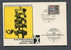 Germany – BRD : Special card from 1965 – fancy cancels – CTO