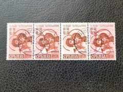 Serbia German Occ #2NB7-10, 7a-10a, 7b-10b, 7c-10c, Used Strips, Scott $ 686.00