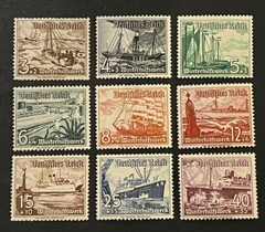 Travelstamps: Germany Stamps Scott #B107-B115 Winter Help MOGH/MNH OG