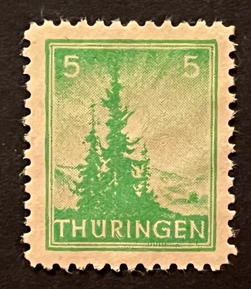 Travelstamps: 1945 Germany Stamps Soviet Zone Thuringen Mi 94 – 5pf MNH Eco Gum