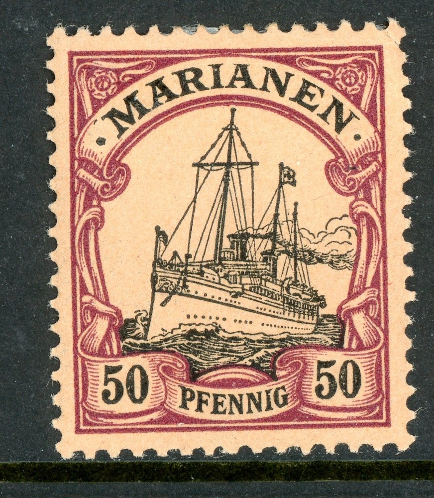 Germany 1901 Mariana Islands 50pf Yacht Scott #24 Mint Y12