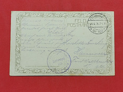 WW1 WWI Imperial German soldiers military Feldpost postcard Trenches 1916