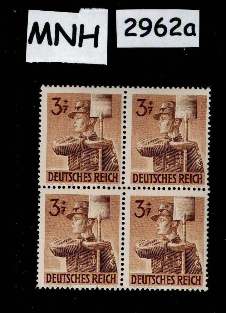 MNH stamp block Sc B237 WWII Germany Hitler youth Reich Labor corp #2962a