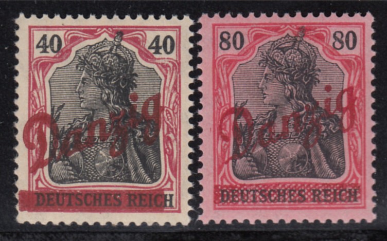 Danzig 1920 Mi.No. 38+40 **