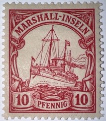 Travelstamps: GERMANY MARSHALL ISLANDS STAMPS Kaiser’s Yacht Mint OG H UnWMK