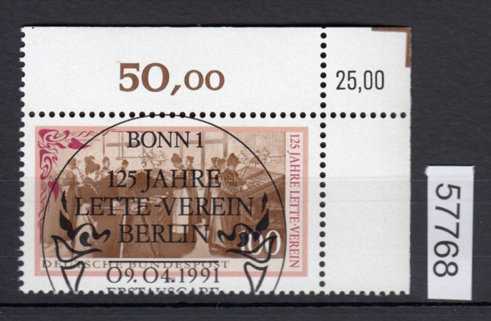 Federal Republic of Germany 1991, Mich.-No.: 1521, stamped corner edge KBWZ…