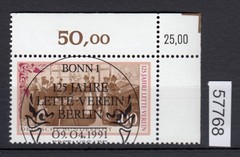Federal Republic of Germany 1991, Mich.-No.: 1521, stamped corner edge KBWZ…