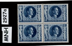MNH stamp block B233 Adolf Hitler 1943 54th Birthday WWII Germany #2927a