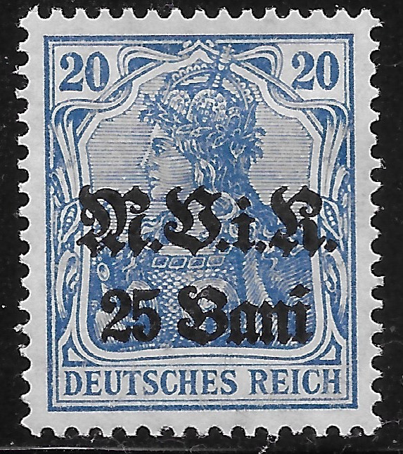 WWI 1917 Germany occ. Romania Local, Front-line Edition Sc#3N6 MH OG VF