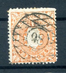 Saxony Number Plate 98 PULSNITZ on 15 on Coat of Arms Embossed (10481)